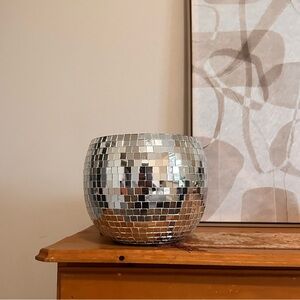 Disco ball plant holder